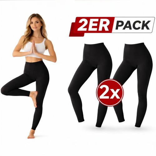 Leggings damen 2er pack high - 2er,