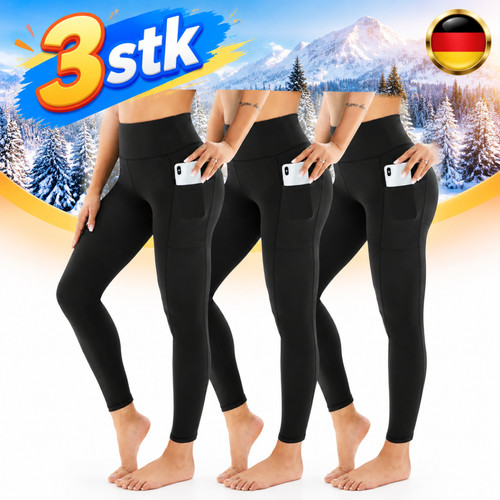 3er pack thermo - leggings, mit